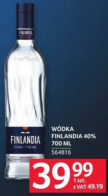 Wódka Finlandia 40% 700ml promocja w Selgros