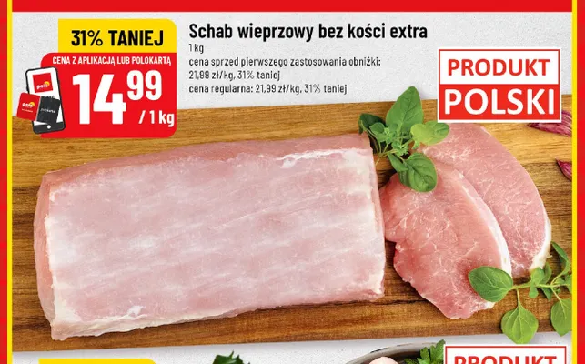 Schab wieprzowy bez kości extra promocja w POLOmarket