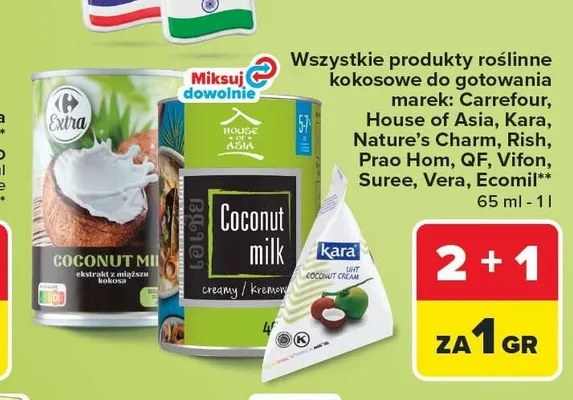 Mleczko kokosowe QF Extra promocja w Carrefour
