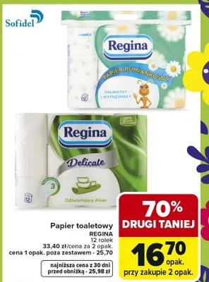 Papier toaletowy rumiankowy promocja w Carrefour