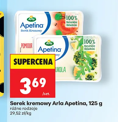 Serek kremowy Arla Apetina pomidor promocja w Biedronka