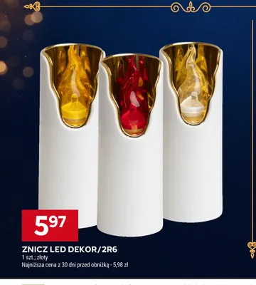 Znicz LED Dekor/2R6 promocja w Stokrotka