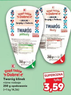 Twaróg klinek różne rodzaje promocja w Kaufland