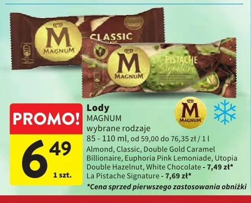 Lody Magnum White Chocolate promocja w Intermarche