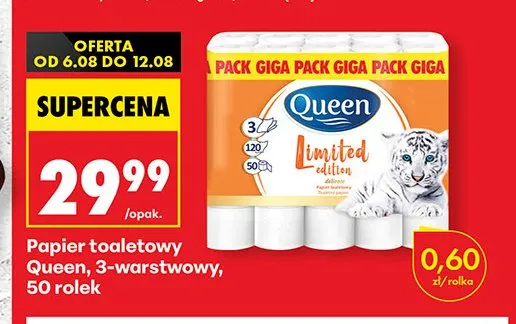 Papier toaletowy Queen Limited Edition 3-warstwowy promocja w Biedronka