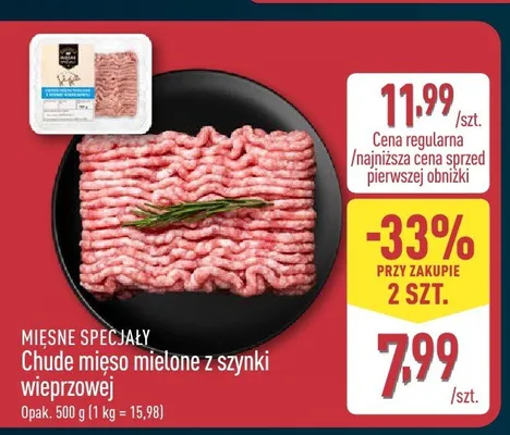Chude mięso mielone z szynki wieprzowej Mięsne Specjały promocja w Aldi