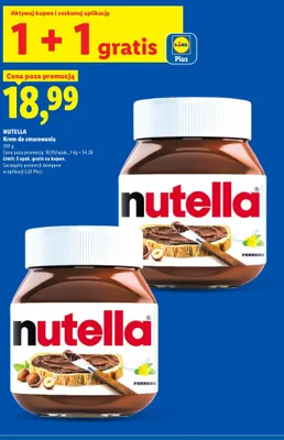 Krem do smarowania Nutella promocja w Lidl