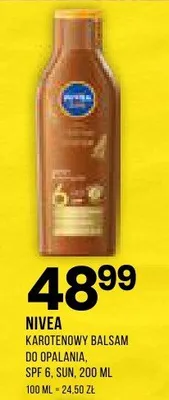 Karotenowy balsam do opalania SPF 6 Nivea Sun 200ml promocja w Drogerie Natura