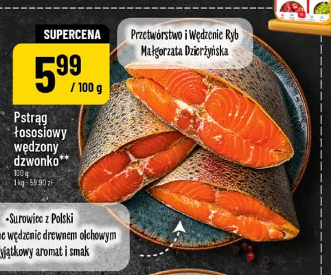 Pstrąg łososiowy wędzony dzwonko promocja w POLOmarket