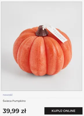 Świeca Pumpkino home & you promocja w home&you