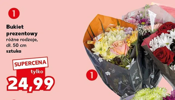 Bukiet prezentowy dł. 50cm promocja w Kaufland