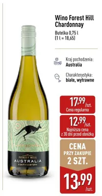 Wino Forest Hill Chardonnay promocja w Aldi