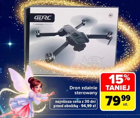 Dron zdalnie sterowany 4DRC promocja w Carrefour