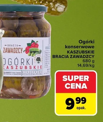 Ogórki konserwowe Kaszubskie Bracia Zawadzcy promocja w Carrefour