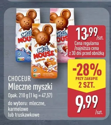 Mleczne myszki CHOCEUR promocja w Aldi
