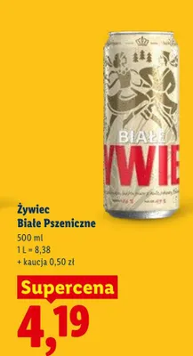 Piwo Białe Pszeniczne promocja w Lidl