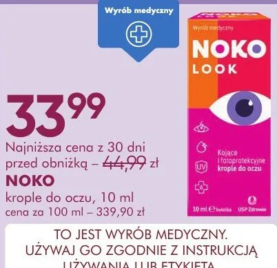 Krople do oczu NOKO krople do oczu, 10 ml promocja w Makro