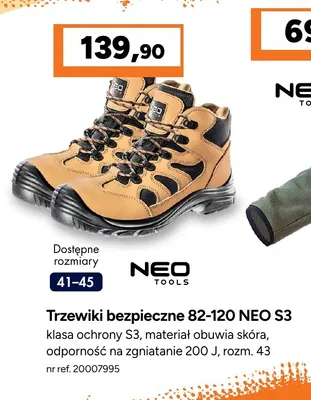 Trzewiki bezpieczne 82-120 S3 Neo Tools promocja w Bricoman