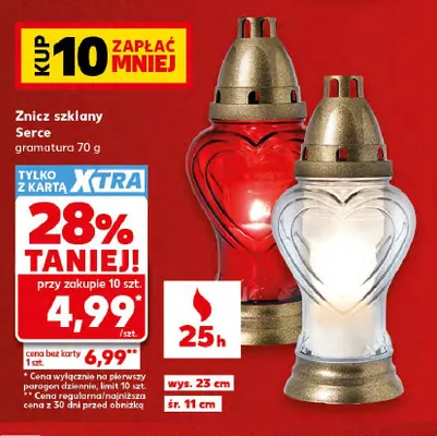 Znicz szklany z-384 promocja w Kaufland