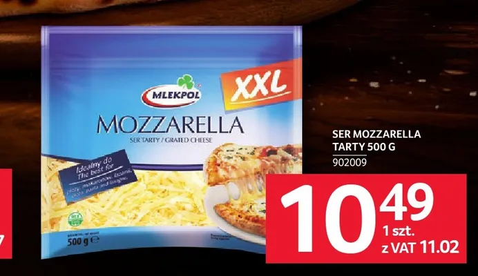 Ser Mozzarella tarty Mlekpol XXL promocja w Selgros