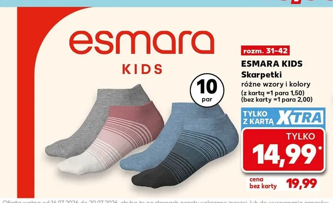 ESMARA KIDS Skarpetki dziecięce 10-pak promocja w Kaufland