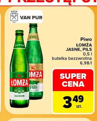 Piwo Łomża promocja w Carrefour
