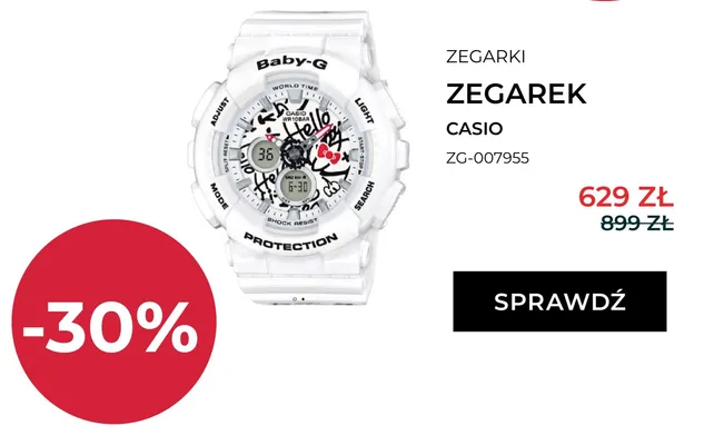 Zegarek Casio ZG-007955 promocja w Briju