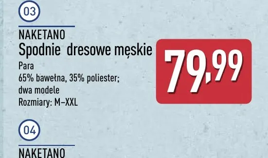 Spodnie dresowe męskie Naketano promocja w Aldi