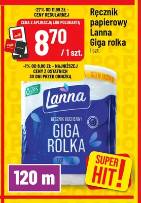 Ręcznik papierowy Lanna Giga rolka promocja w POLOmarket