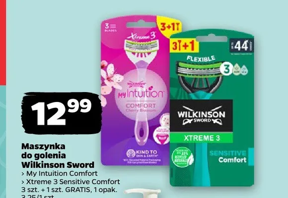 Maszynka do golenia Wilkinson Sword My Intuition Comfort 4-pak promocja w Netto