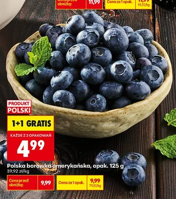 Borówka amerykańska polska promocja w Biedronka