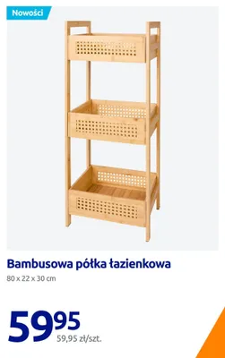 Bambusowa półka łazienkowa promocja w Action