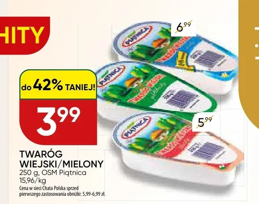 Twaróg wiejski/mielony promocja w Chata Polska