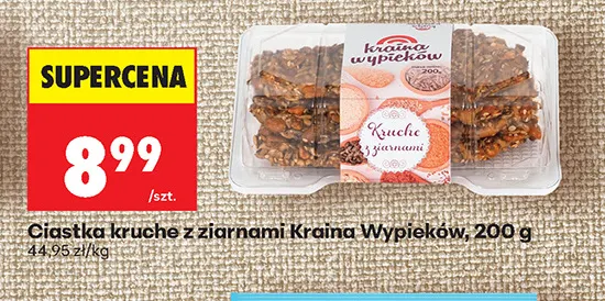 Ciastka kruche z ziarnami Kraina Wypieków promocja w Biedronka