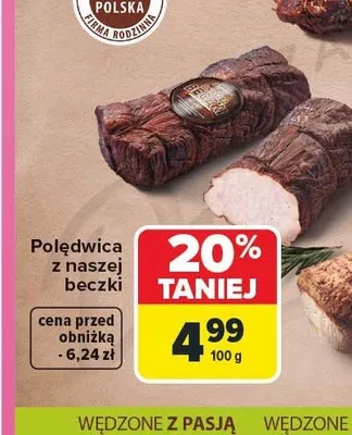 Polędwica z naszej beczki Wędzarnia Dubielak promocja w Carrefour