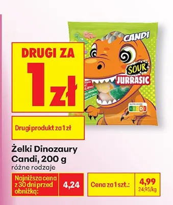 Żelki Dinozaury różne rodzaje promocja w Biedronka