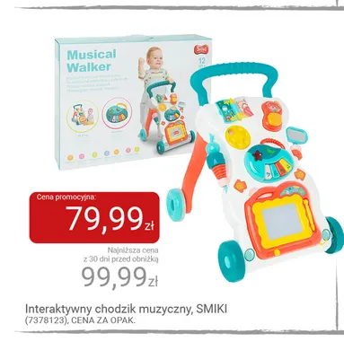 Interaktywny chodzik muzyczny Smiki promocja w Smyk