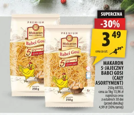 Makaron 5-jajeczny Babci Gosi Wstążki promocja w Arhelan