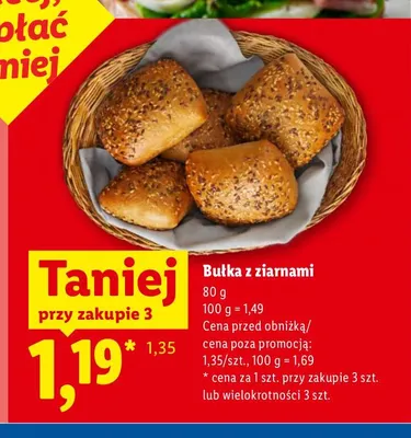 Bułka z ziarnami promocja w Lidl