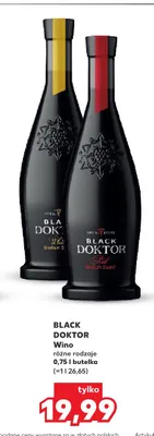 Wino czerwone Black Doktor Red promocja w Kaufland