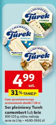 Ser pleśniowy camembert lub brie promocja w Auchan