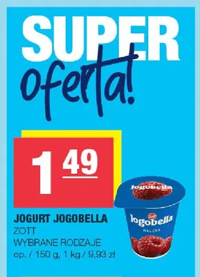 Jogurt Jogobella Zott promocja w SPAR