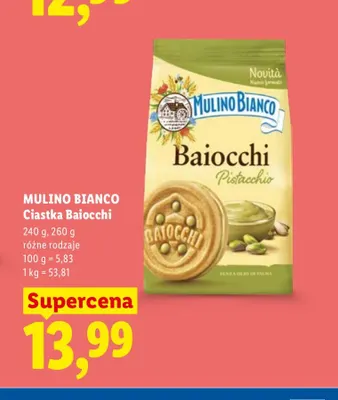 Ciastka Mulino Bianco Baiocchi promocja w Lidl