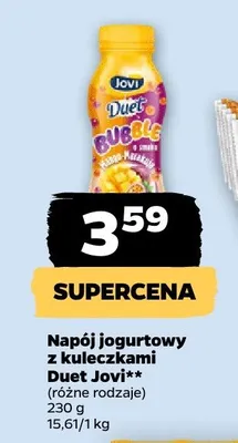 Napój jogurtowy z kuleczkami Duet Jovi promocja w Netto