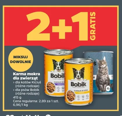 Karma mokra dla psów Bobik promocja w Netto