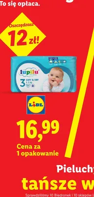 Pieluchy Soft & Dry 3 promocja w Lidl