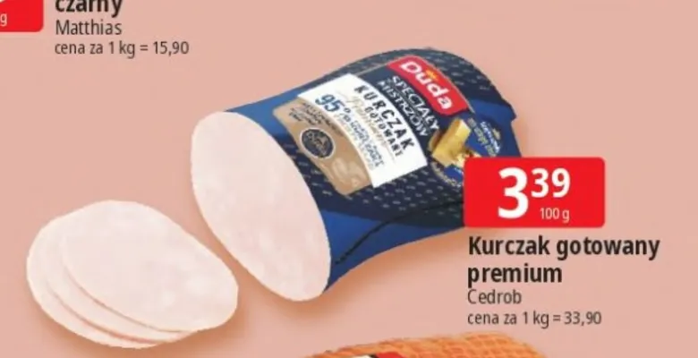 Kurczak gotowany premium Cedrob promocja w Leclerc
