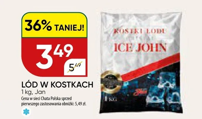 Lód w kostkach Jan promocja w Chata Polska