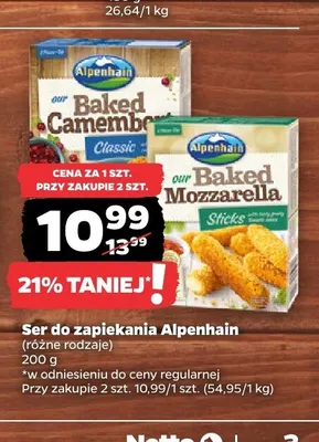 Ser do zapiekania Baked Camembert Classic Alpenhain promocja w Netto