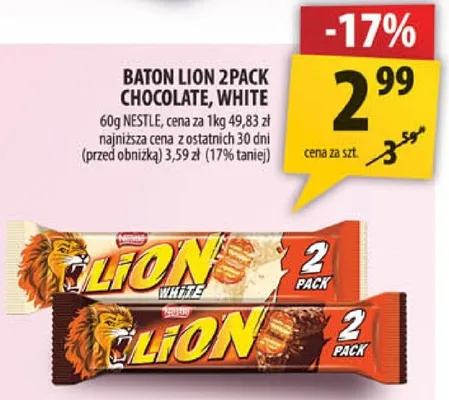 Baton 2pack chocolate, white promocja w Arhelan